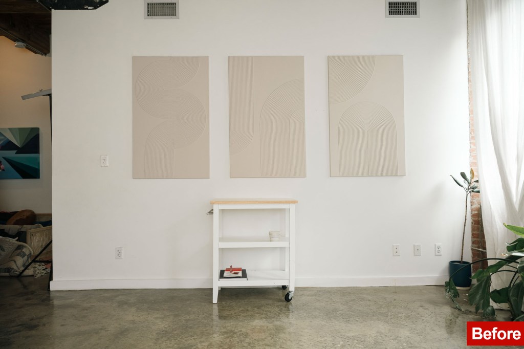 Before the photo of a Brooklyn apartment room